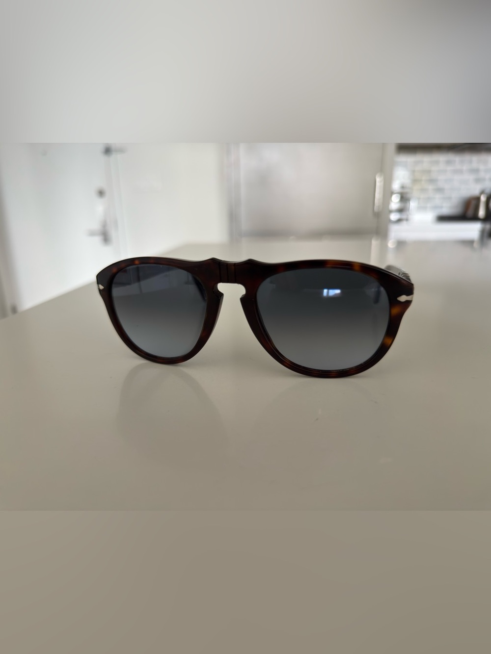 Persol 649 Tortoiseshell Frame Sunglasses with Dark Gradient Lenses. - Picture 2 of 9